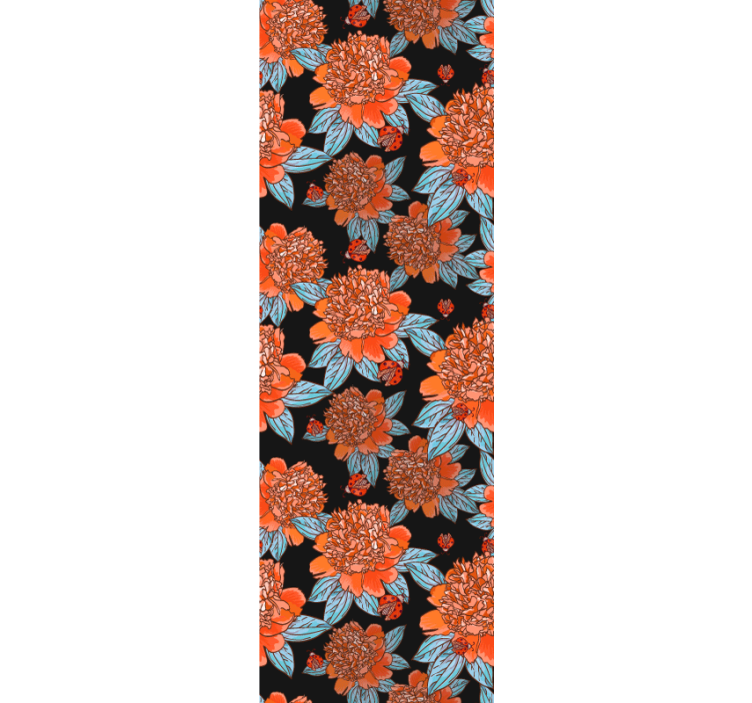 Vibrant Colorful Design flowers wallpaper - TenStickers