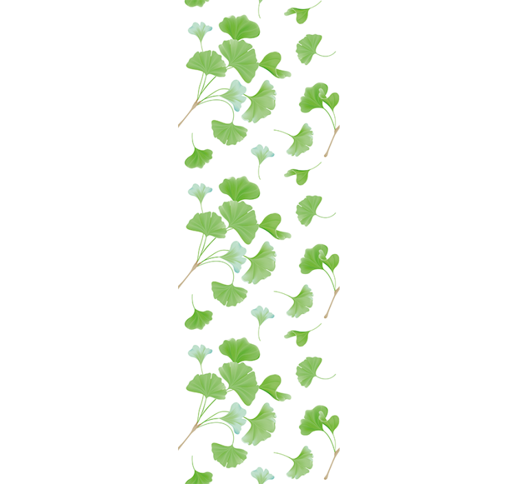 Leaves wallpaper ginkgo biloba design - TenStickers