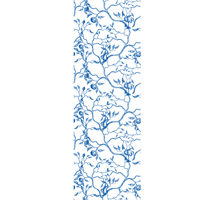 Light blue plants painting Art wallpaper - TenStickers