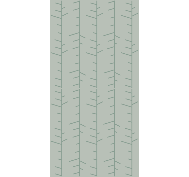 Minimalist green pattern leaves wallpaper - TenStickers