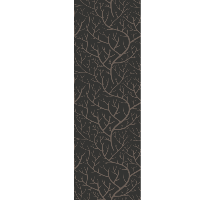Scandinavian style night forest tree wallpaper - TenStickers