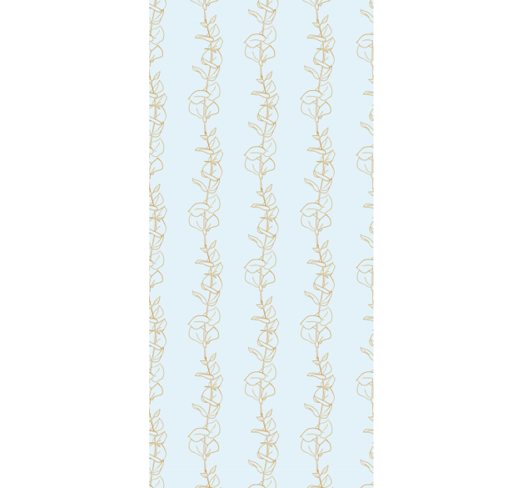 Delicate plant stripes vertical wallpaper - TenStickers