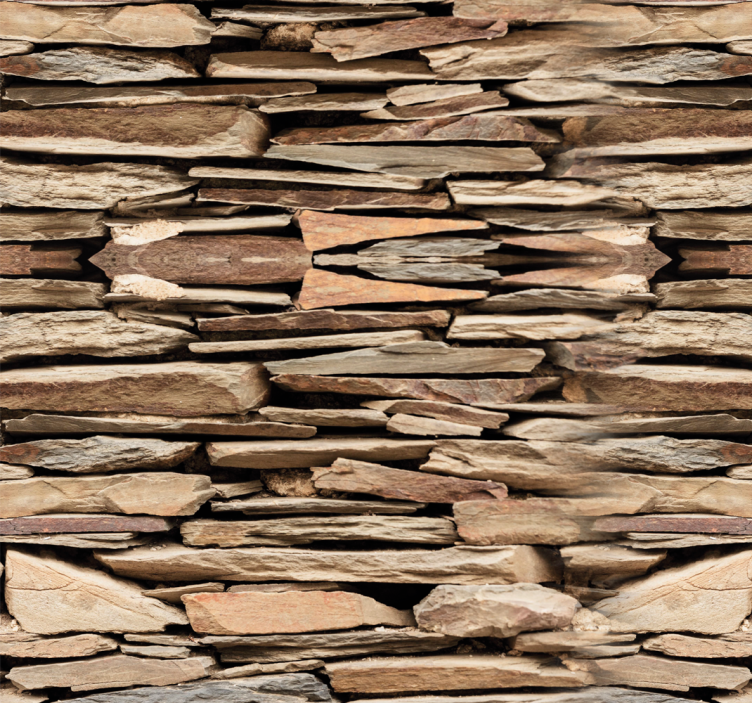 3D rustic stones pattern Stone Wallpaper - TenStickers