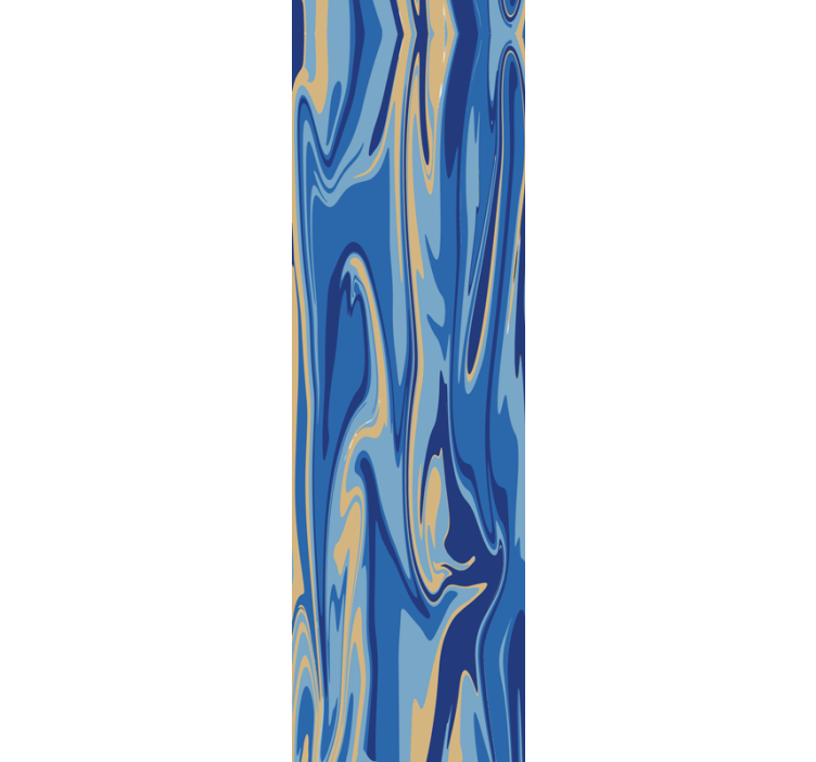 Blue golden marble wallpaper - TenStickers