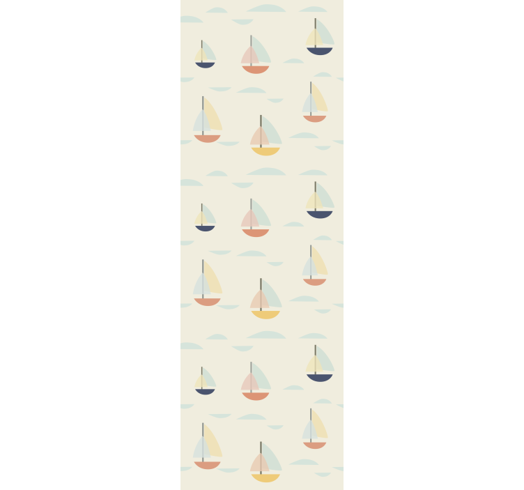 Sailboat Patterns custom wallpaper - TenStickers