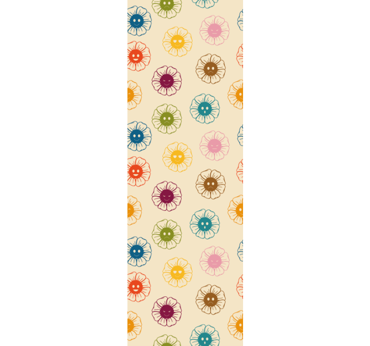 Cheerful Floral Patterns flowers wallpaper - TenStickers