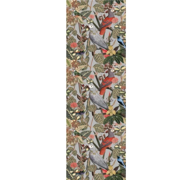 Exotic Parrot Pattern parrots wallpaper - TenStickers