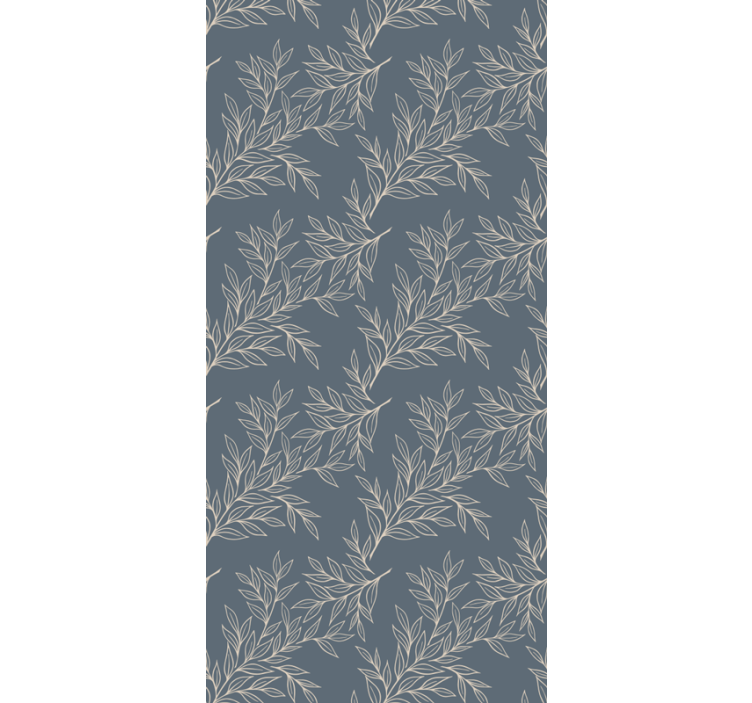 Graceful Leaf Pattern leaves wallpaper - TenStickers