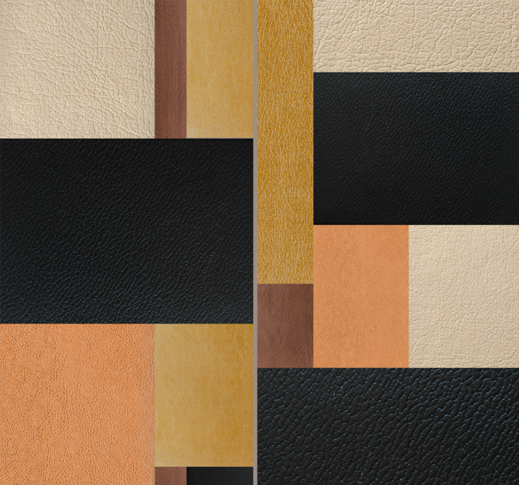 Abstract Wallpaper Leather Mosaic - TenStickers