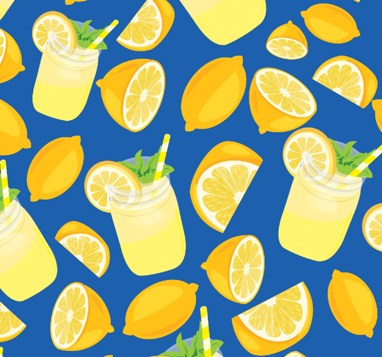 Lemon Freshness kitchen wallpaper - TenStickers