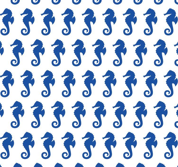 Seahorse Pattern animals wallpaper - TenStickers