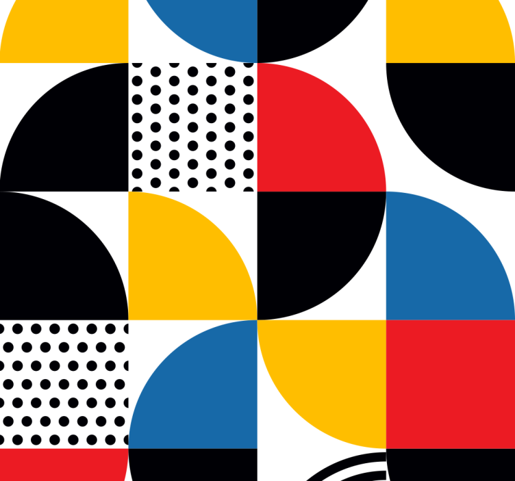 Geometric Circles Fusion wallpaper geometric - TenStickers