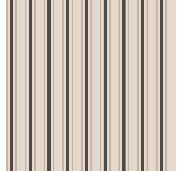 Black and beige colours wallpaper vertically striped - TenStickers