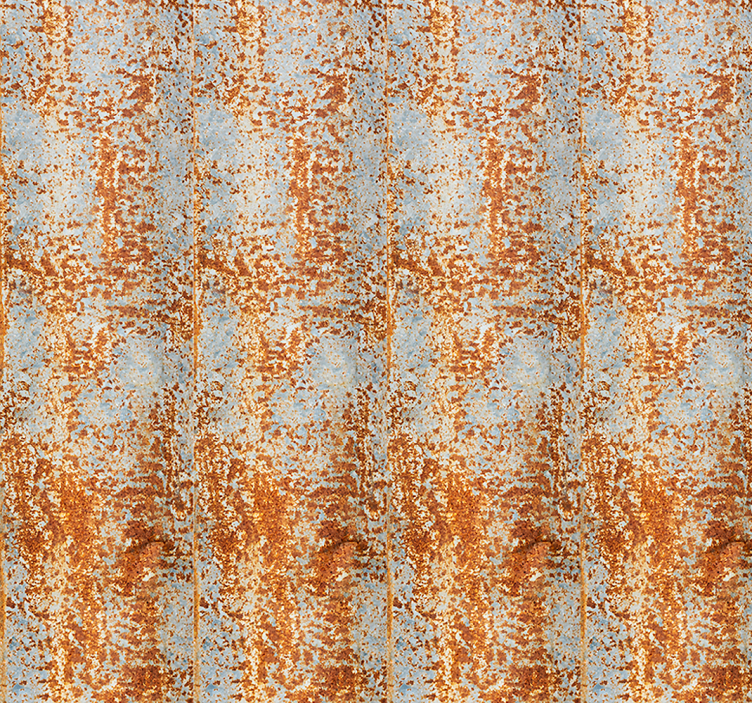 Rusted Metal Illusion bricks wallpaper - TenStickers