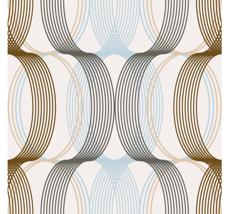 Oval lines contemporary wallpaper - TenStickers
