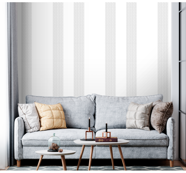 3D white vertical stripes vertical wallpaper - TenStickers