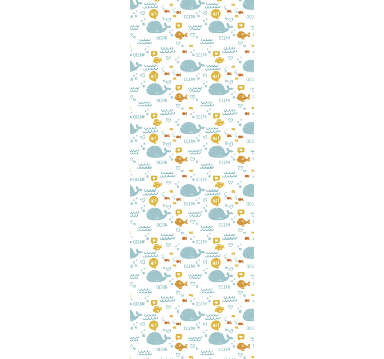 Cute Ocean Whales animals wallpaper - TenStickers