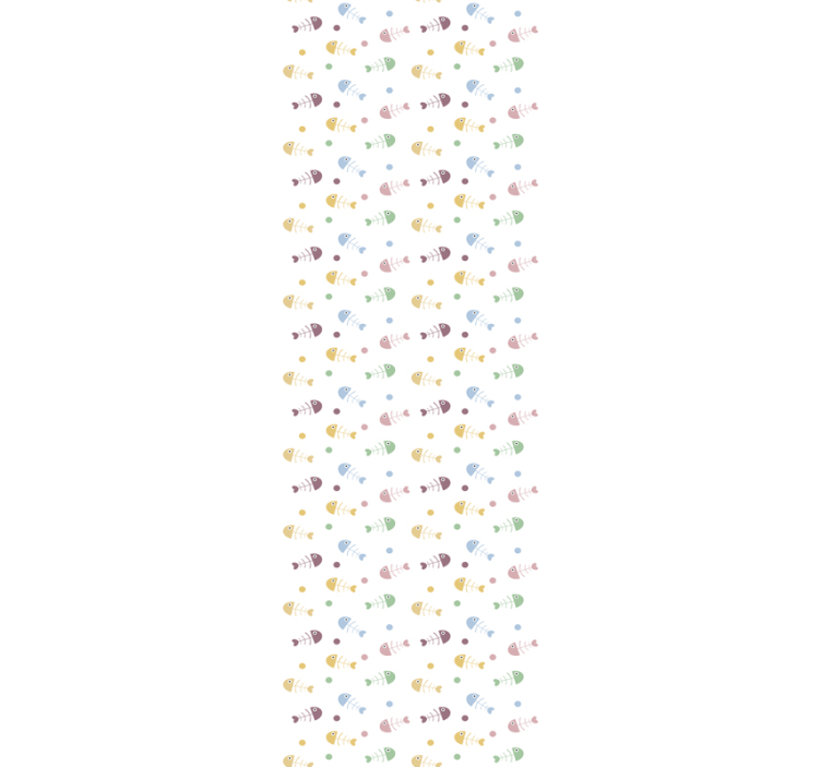 Colorful Minimalist Pattern fishes wallpaper - TenStickers