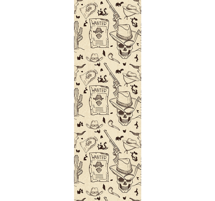 Western icons Bedroom Wallpaper - TenStickers