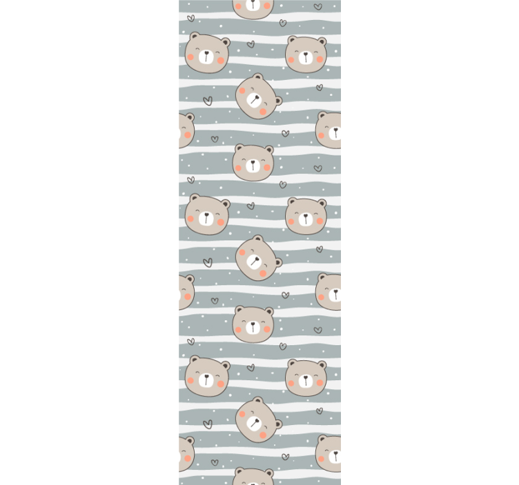 Baby bear Pattern nursery room wallpaper - TenStickers