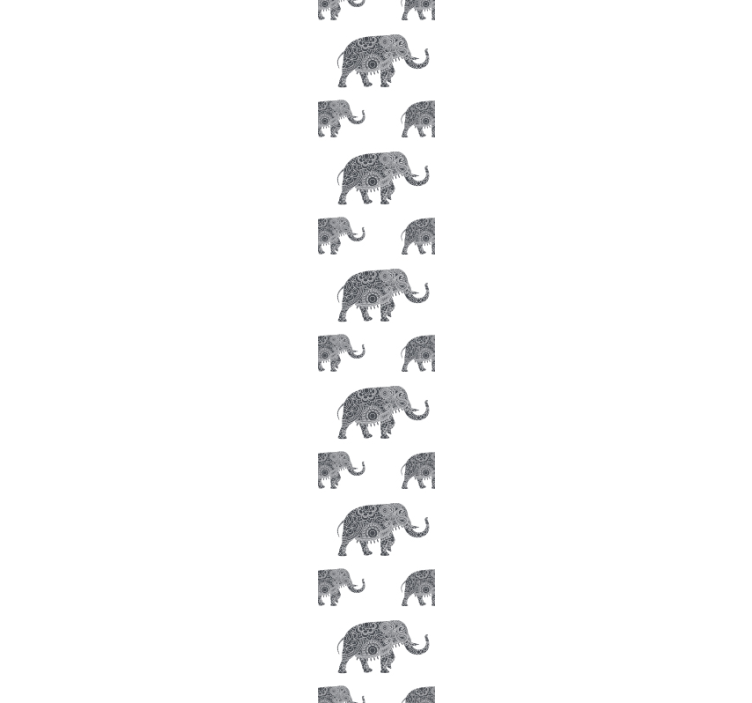 Ethnic elephants grey children wallpaper - TenStickers