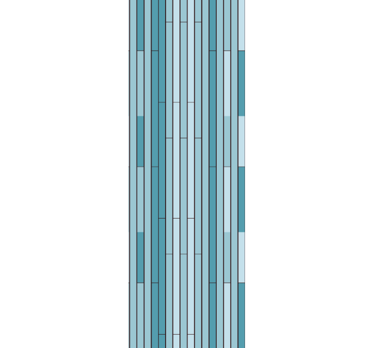 Blue coloured wood  effect wallpaper - TenStickers