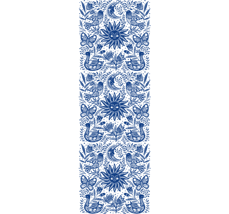Scandinavian flora ornamental wallpaper - TenStickers