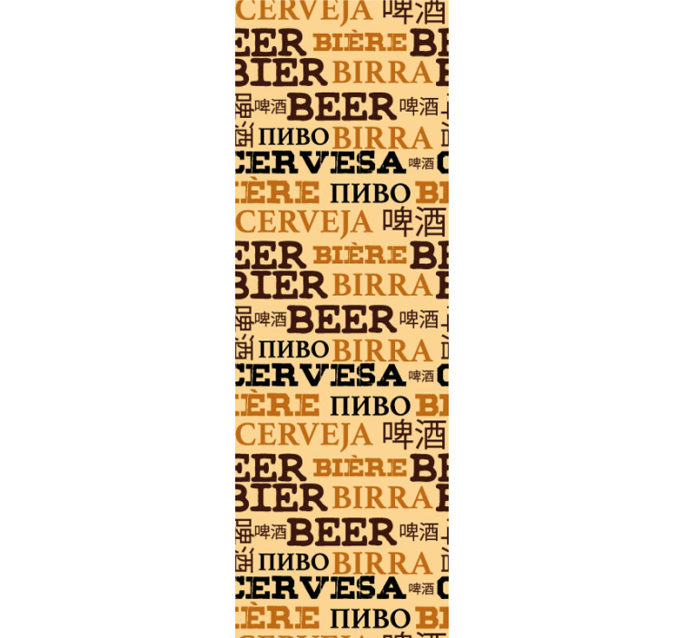 Beer Typography lettering wallpaper - TenStickers