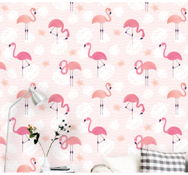Flamingo Serenity animals wallpaper - TenStickers