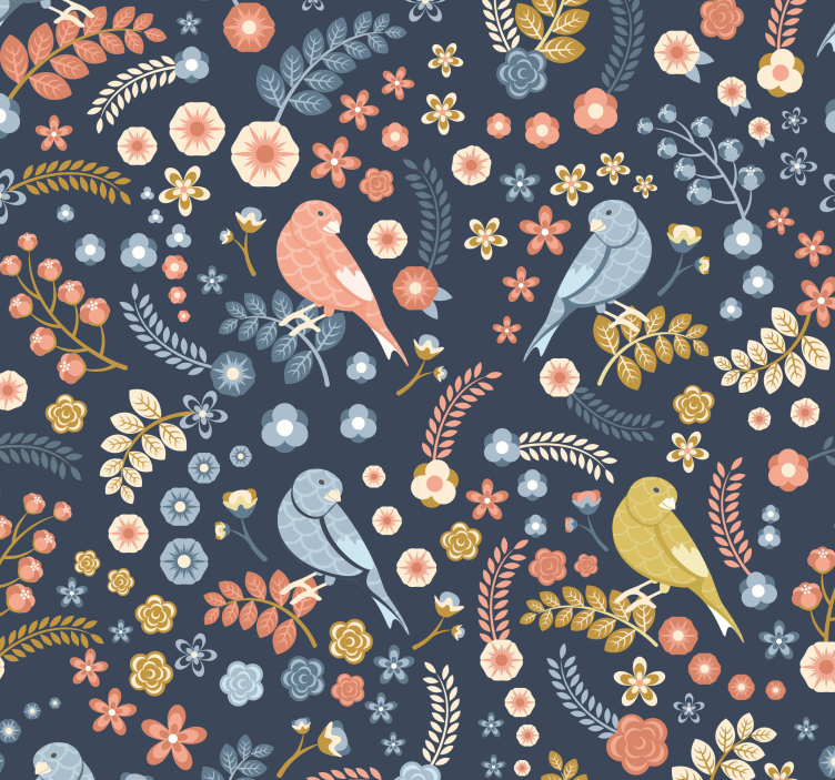 Nordic style emily flowers Nature Wallpaper - TenStickers