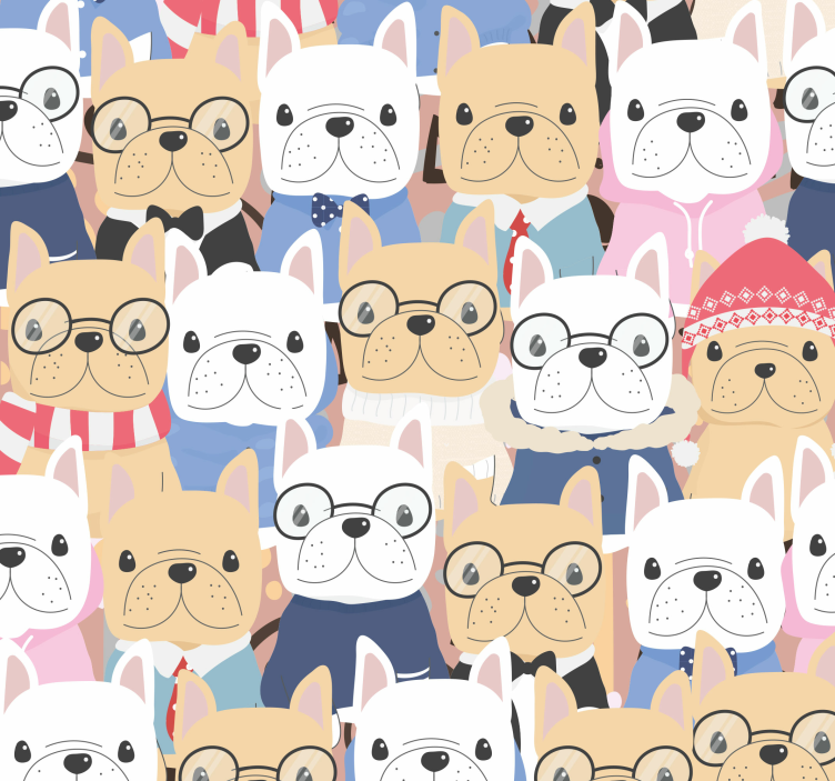 Multicolor dogs Animal Wallpaper - TenStickers
