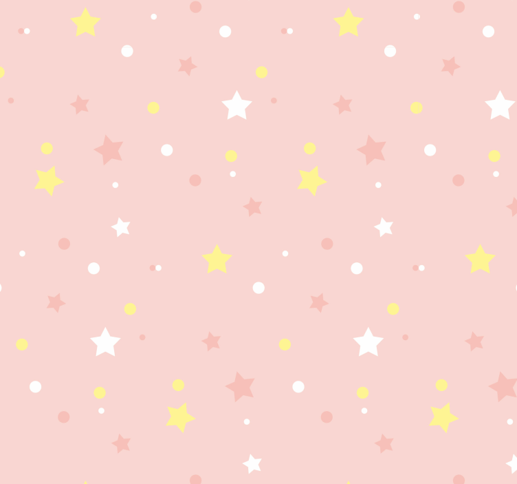 Pink background stars wallpaper - TenStickers
