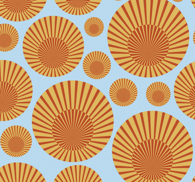 70's Sunshine Geometric shape Wallpaper - TenStickers