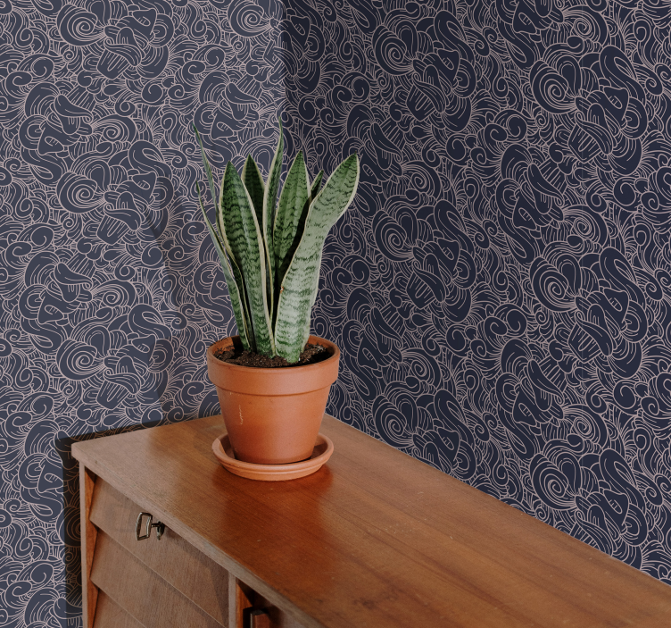 Abstract paisley Ornamental Wallpaper - TenStickers