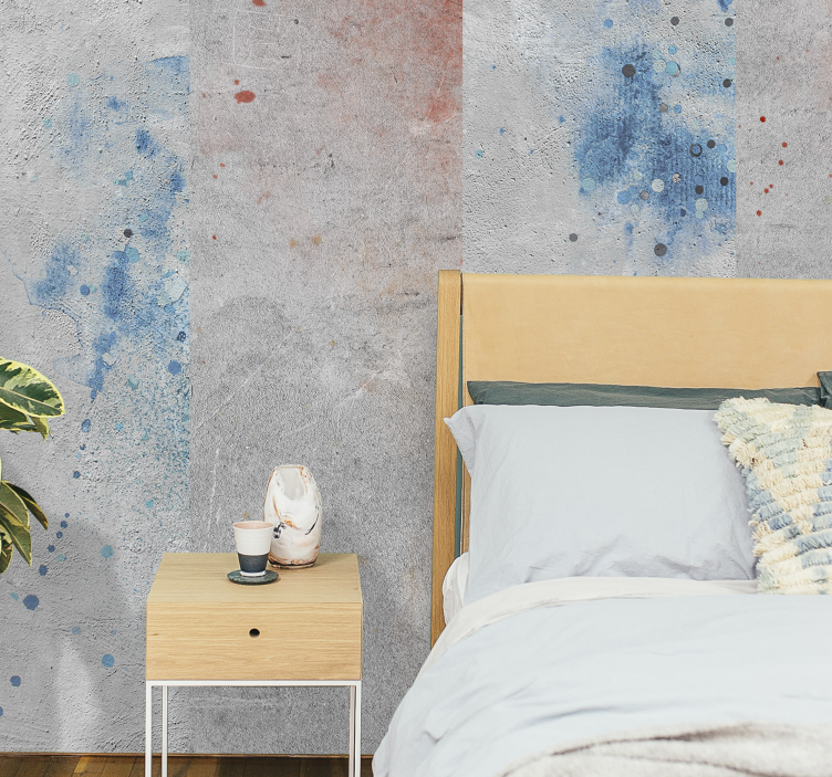 Abstract Splash Patterns concrete wallpaper - TenStickers