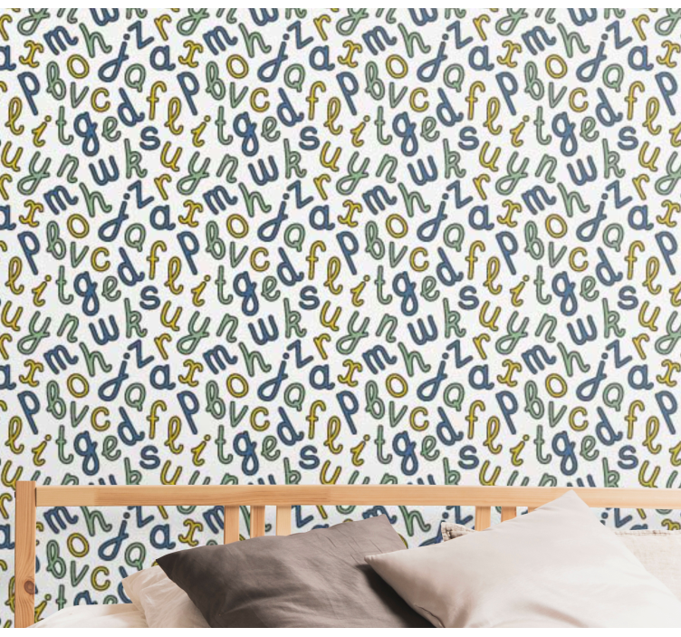 Alphabet Mix lettering wallpaper - TenStickers