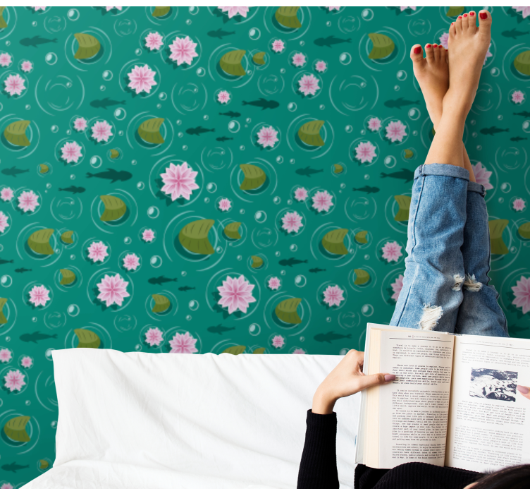 Aquatic Blossoms nature wallpaper - TenStickers