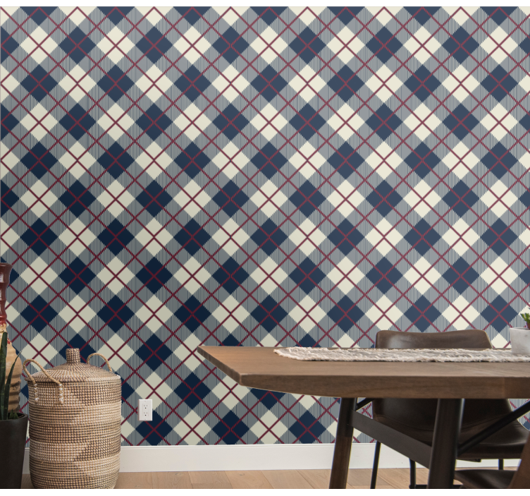 Argyle Pattern wallpaper geometric - TenStickers