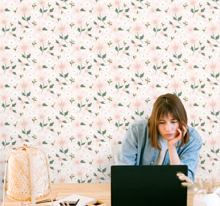 Background of bucolic design kitchen wallpaper - TenStickers