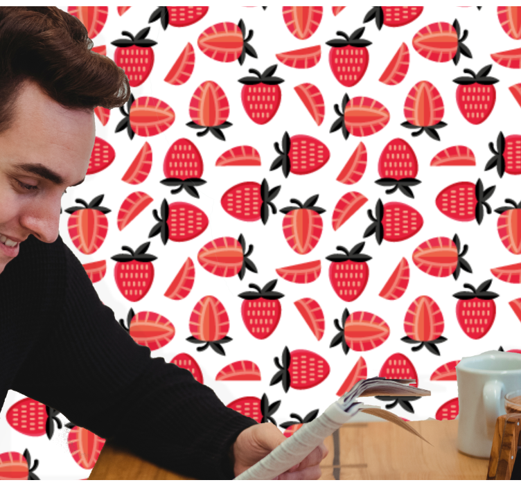 Berry Pattern nature wallpaper - TenStickers