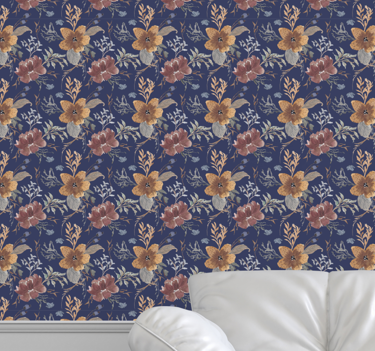 Botanical Elegance floral wallpaper - TenStickers