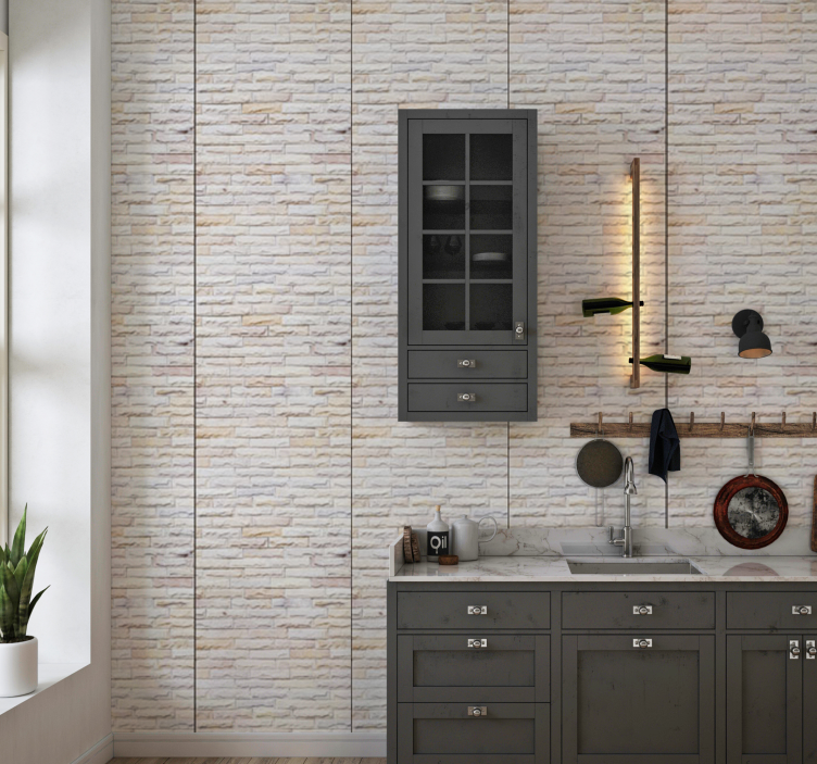 Brick wall brick wallpaper - TenStickers