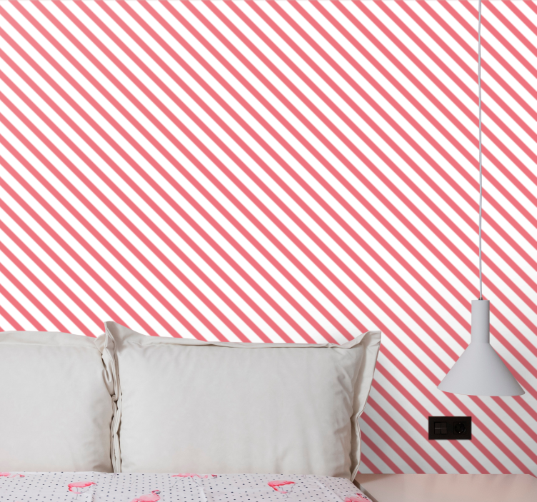 Candy Stripe Harmony wallpaper horizontal stripes - TenStickers