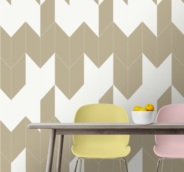 Chevron Shape Design wallpaper geometric - TenStickers