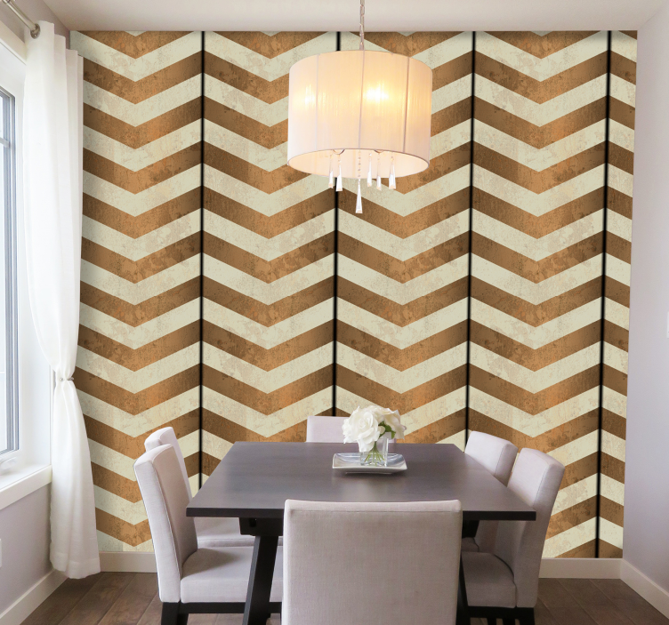 Chevron Stripes wallpaper horizontal stripes - TenStickers