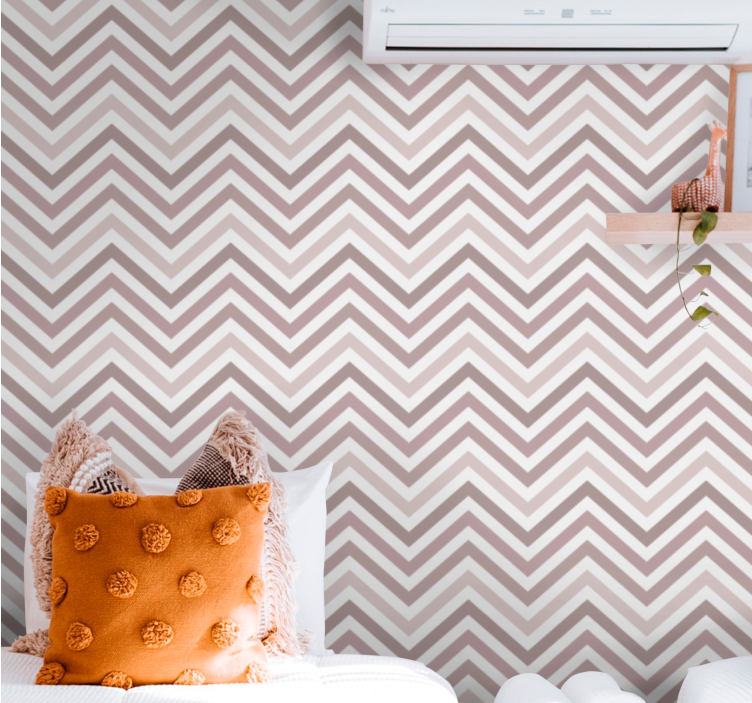 Chevron zigzag forms wallpaper horizontal stripes - TenStickers