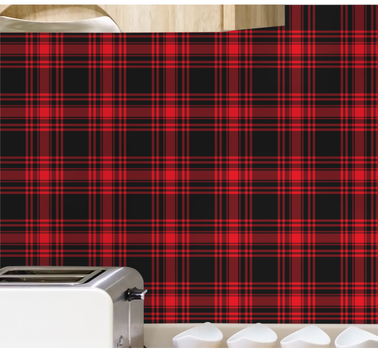 Classic Plaid wallpaper striped - TenStickers