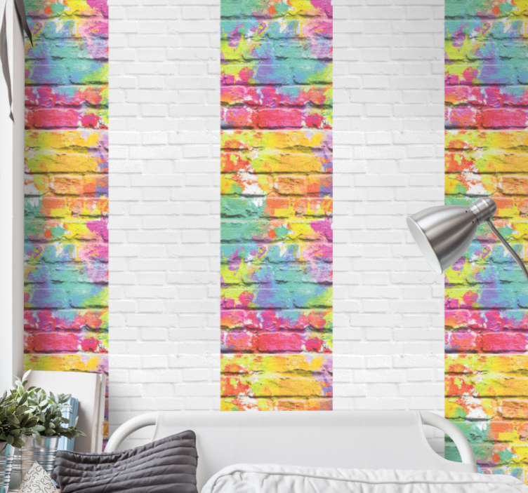 Colorful Brick Patterns bricks wallpaper - TenStickers
