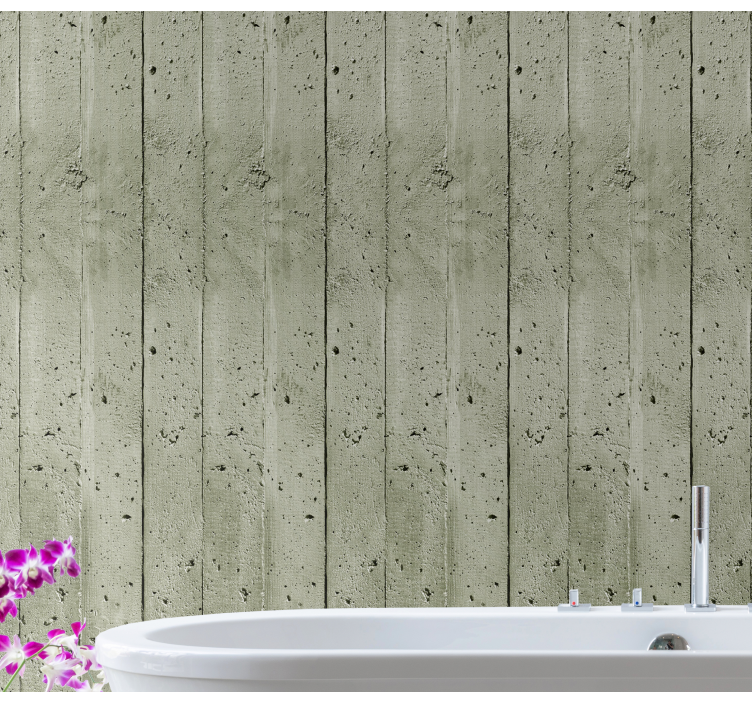 Concrete planks wallpaper - TenStickers