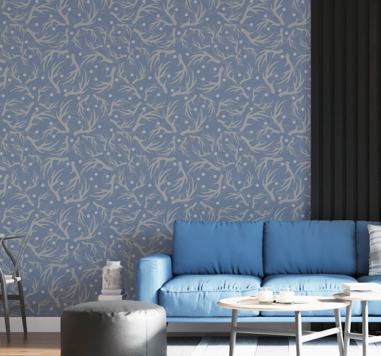 Coral Motif living area wallpaper - TenStickers